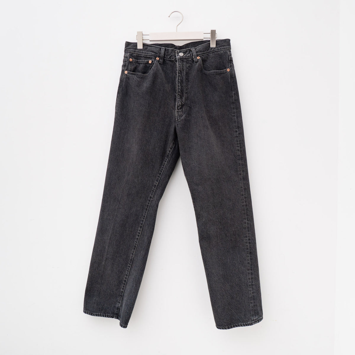 KAPTAIN SUNSHINE｜MEN　Skate Shoecut Denim Pants（BLACK USEDWASH）