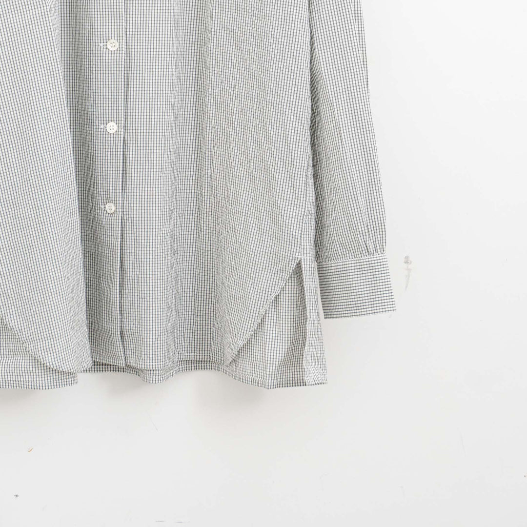 homspun /　ハイカウントクロスフリルブラウス　col. チェック　252-5748-D