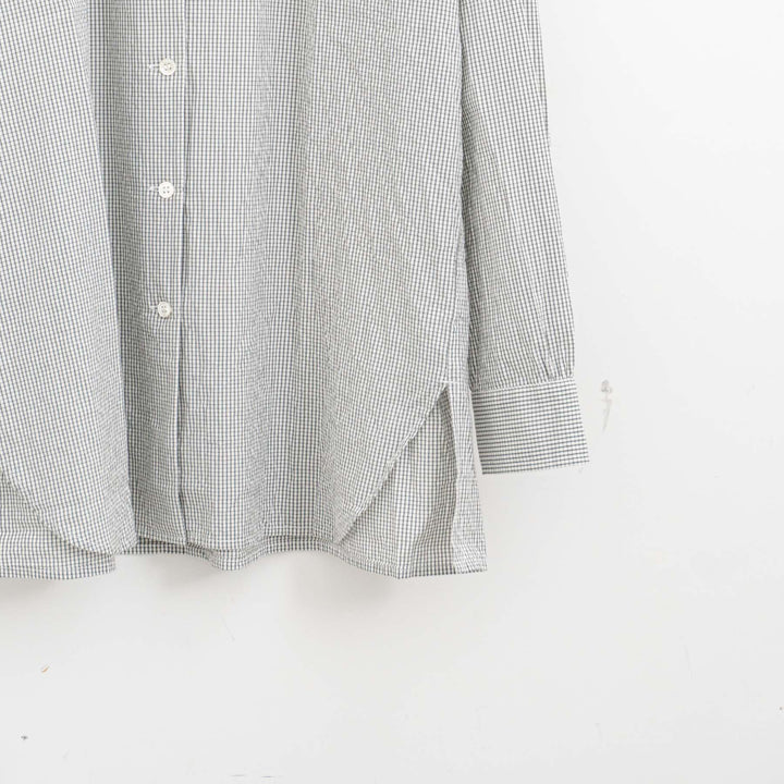 homspun /　ハイカウントクロスフリルブラウス　col. チェック　252-5748-D