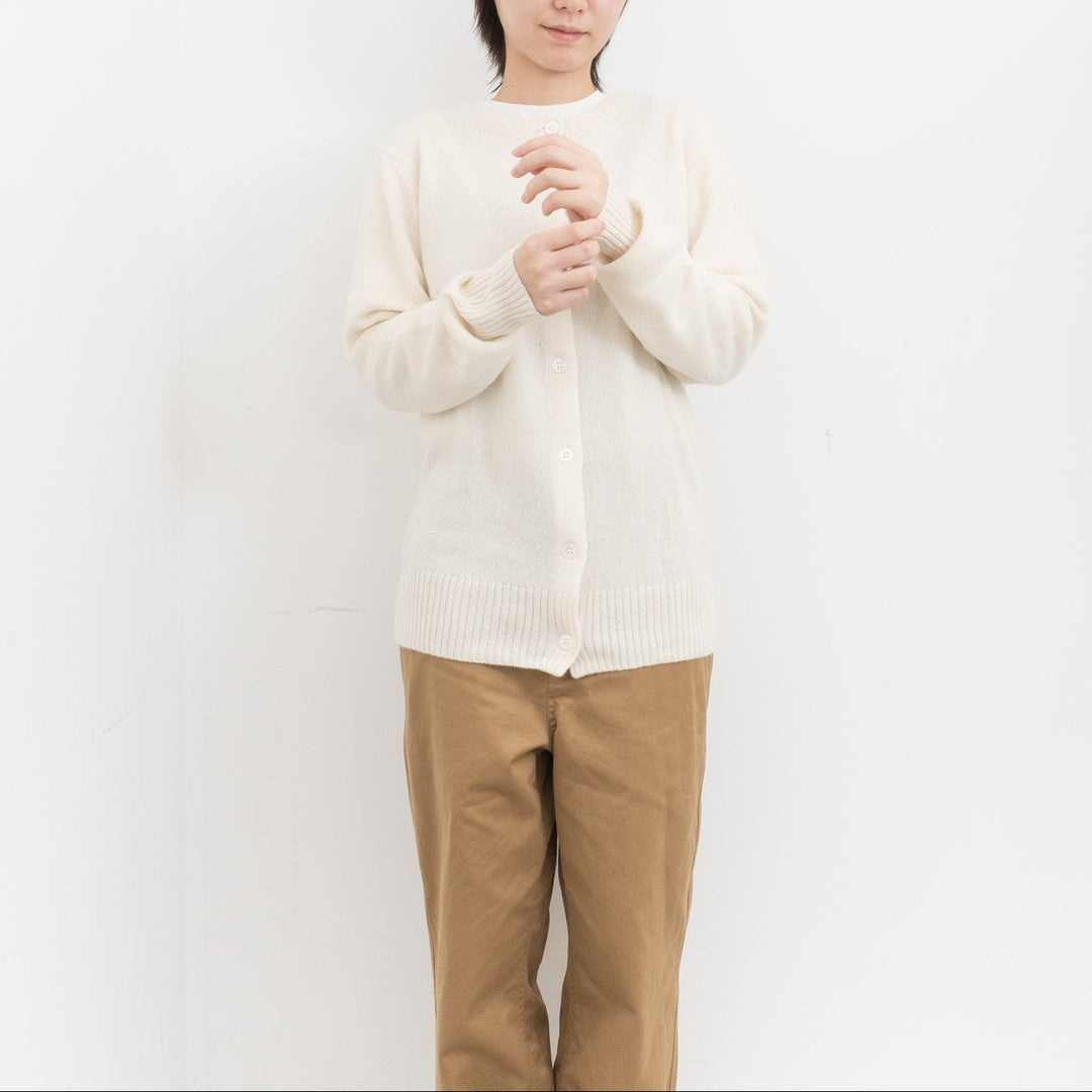 ANSPINNEN/　カシミヤ　クルーカーディガン ANS-WK00100