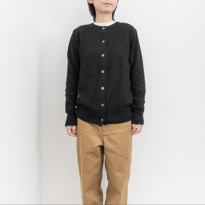 ANSPINNEN/　カシミヤ　クルーカーディガン ANS-WK00100