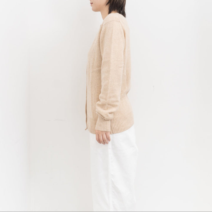 ANSPINNEN/　カシミヤ　クルーカーディガン ANS-WK00100