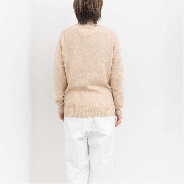 ANSPINNEN/　カシミヤ　クルーカーディガン ANS-WK00100