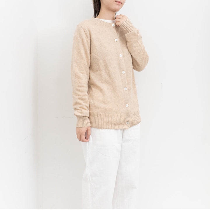 ANSPINNEN/　カシミヤ　クルーカーディガン ANS-WK00100