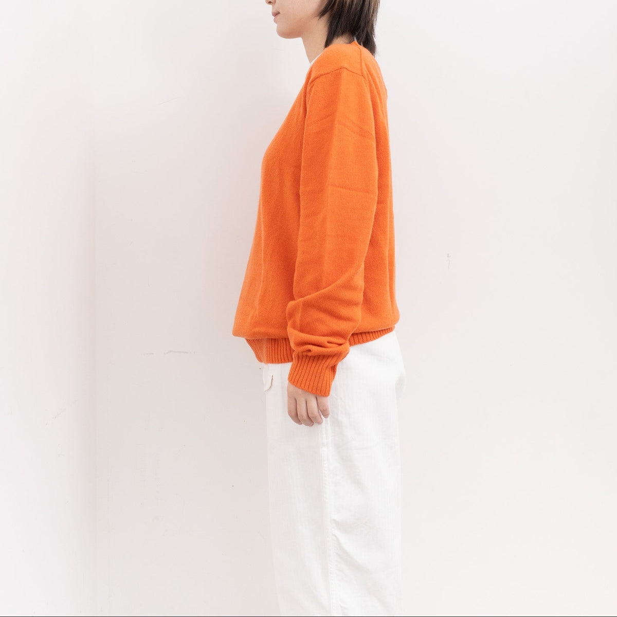 ANSPINNEN｜カシミヤクルーネックセーター col.off white　ANS-UK0071