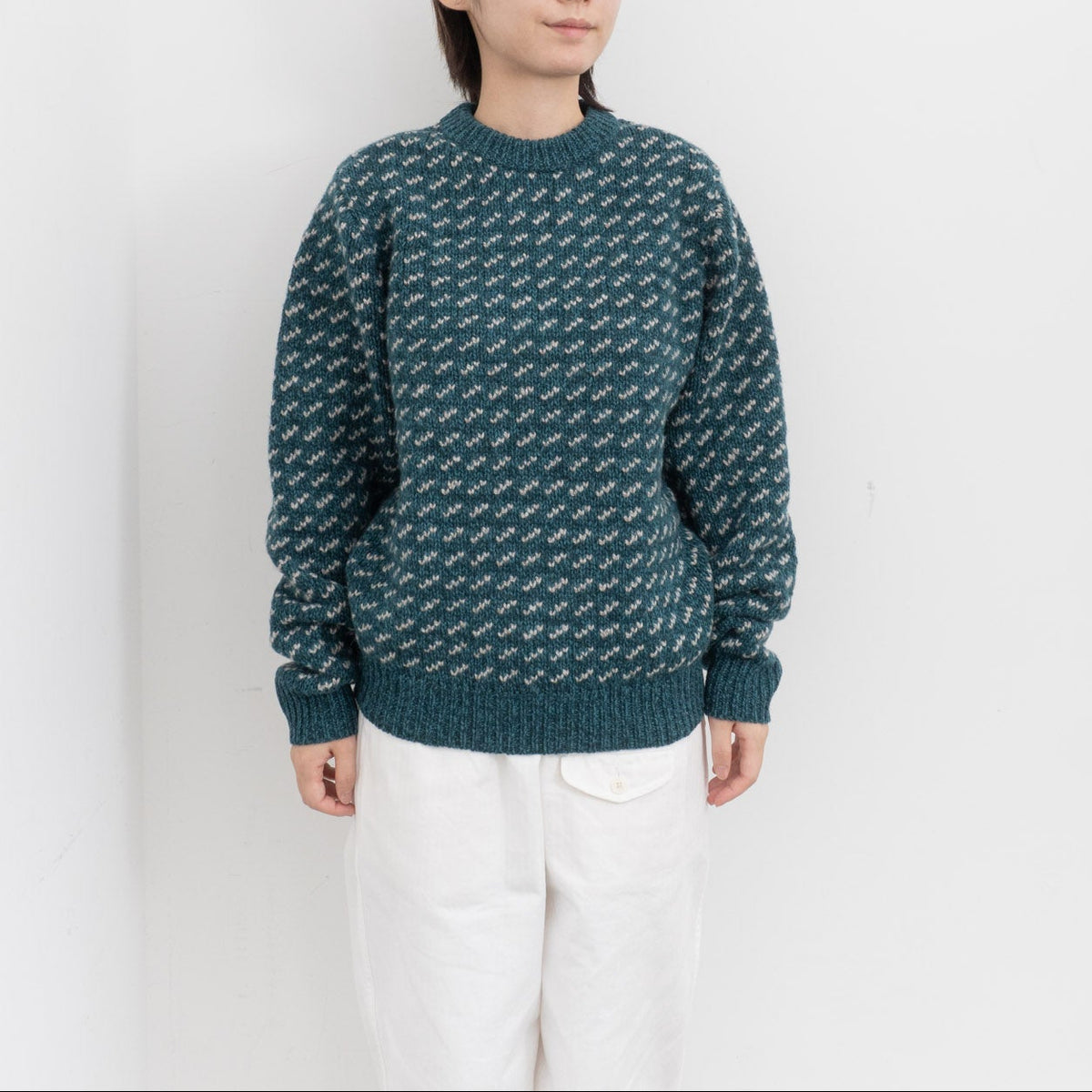 LL Bean｜WOMEN　BEANS CLASIC RAGGWOL CRW SWEATER BIRDSEY
