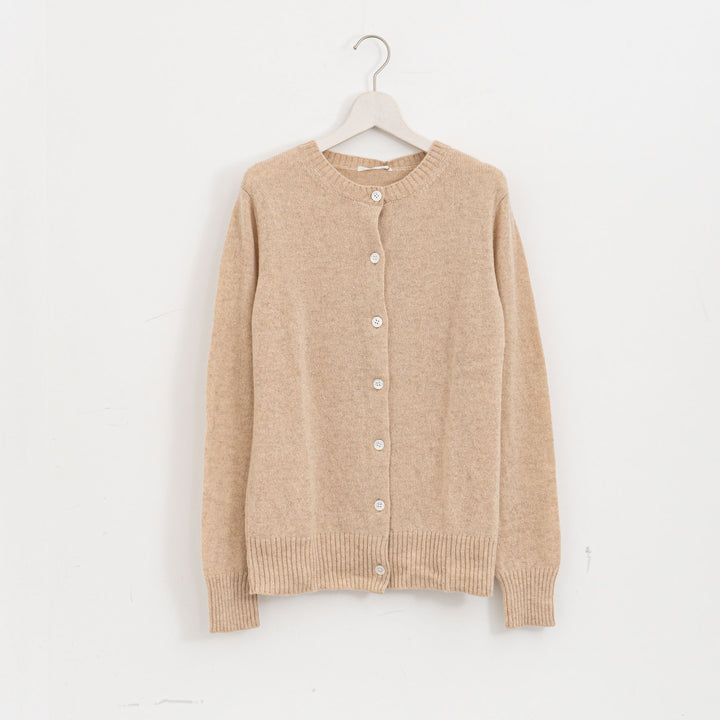 ANSPINNEN/　カシミヤ　クルーカーディガン ANS-WK00100