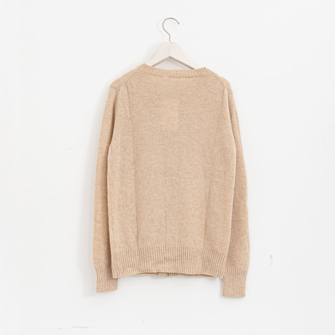 ANSPINNEN/　カシミヤ　クルーカーディガン ANS-WK00100