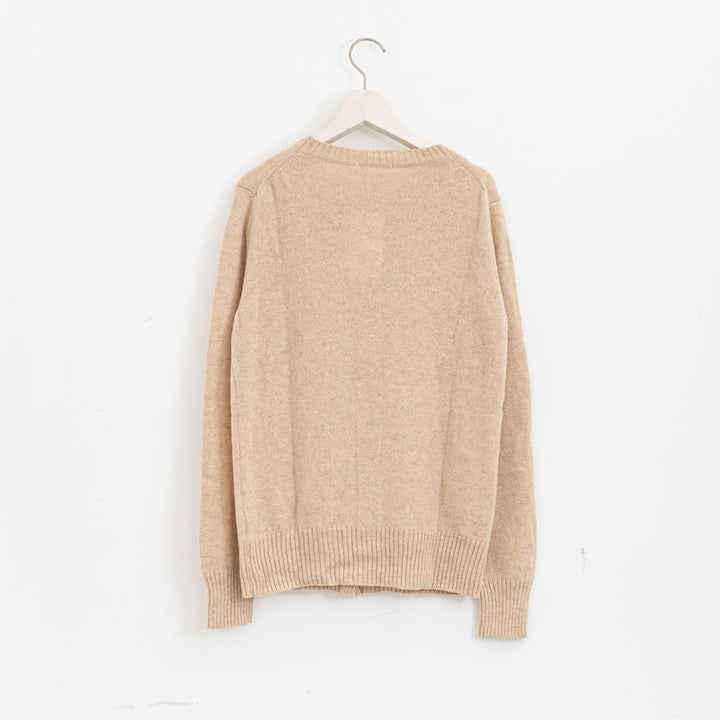 ANSPINNEN/　カシミヤ　クルーカーディガン ANS-WK00100