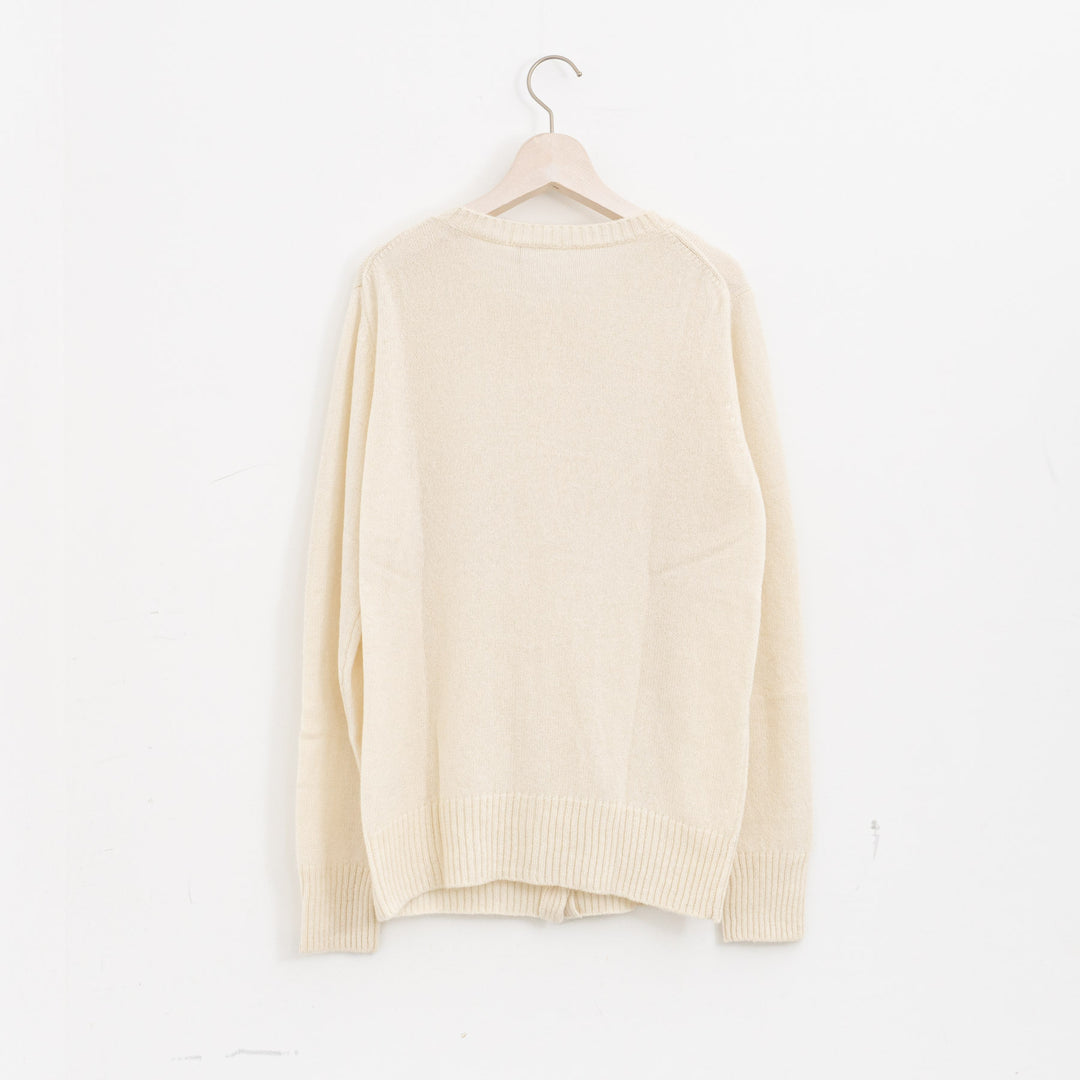 ANSPINNEN/　カシミヤ　クルーカーディガン ANS-WK00100