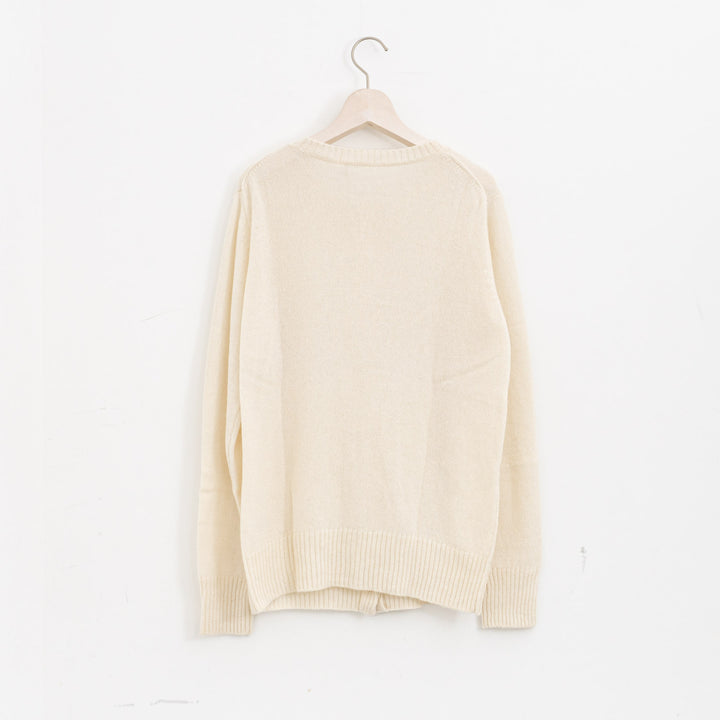 ANSPINNEN/　カシミヤ　クルーカーディガン ANS-WK00100