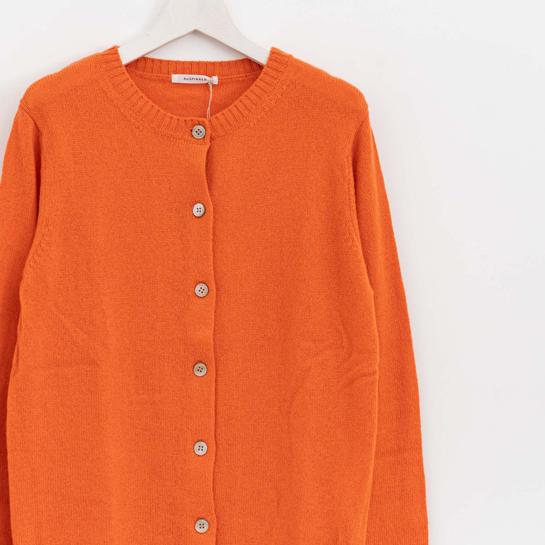 ANSPINNEN/　カシミヤ　クルーカーディガン ANS-WK00100