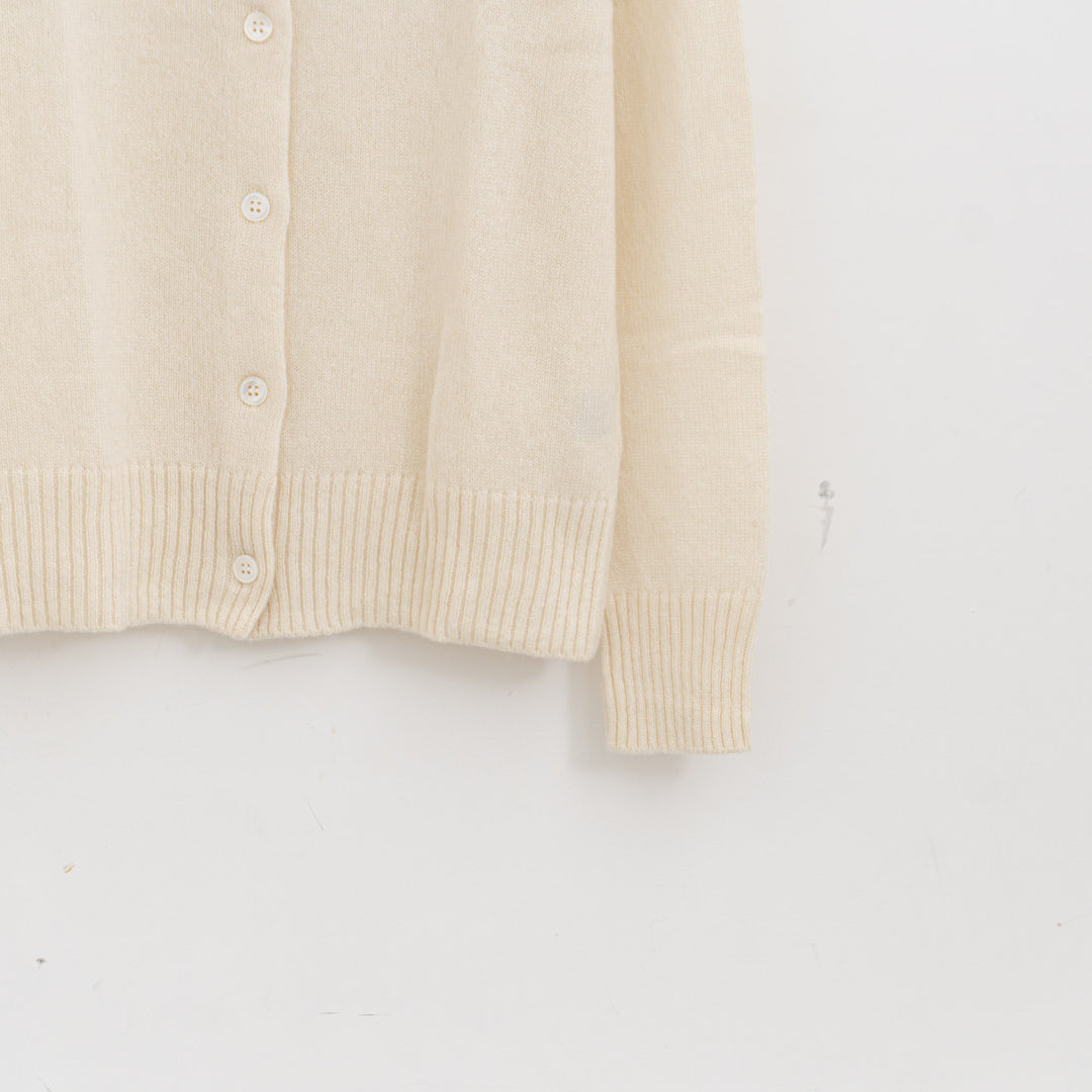 ANSPINNEN/　カシミヤ　クルーカーディガン ANS-WK00100