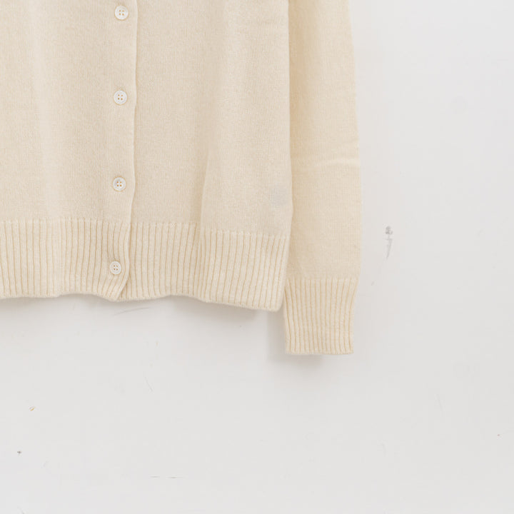 ANSPINNEN/　カシミヤ　クルーカーディガン ANS-WK00100