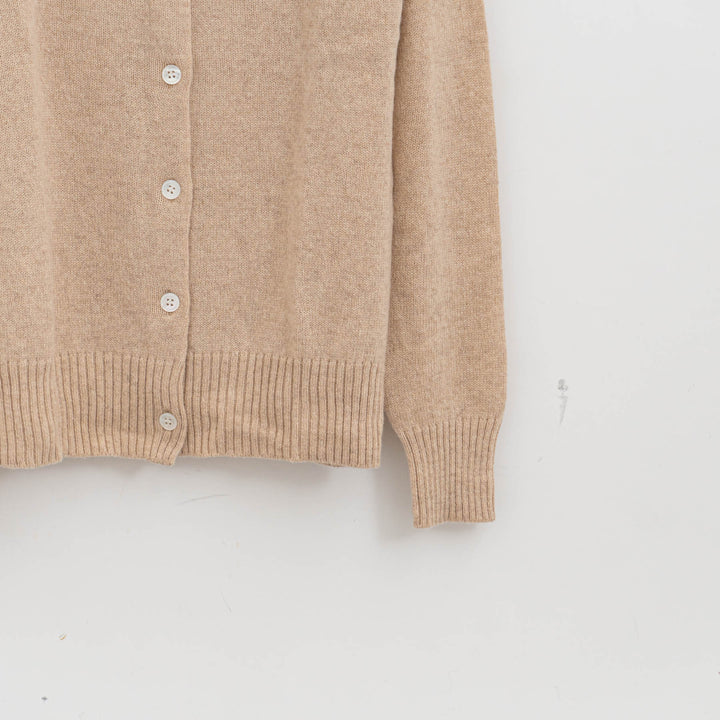 ANSPINNEN/　カシミヤ　クルーカーディガン ANS-WK00100