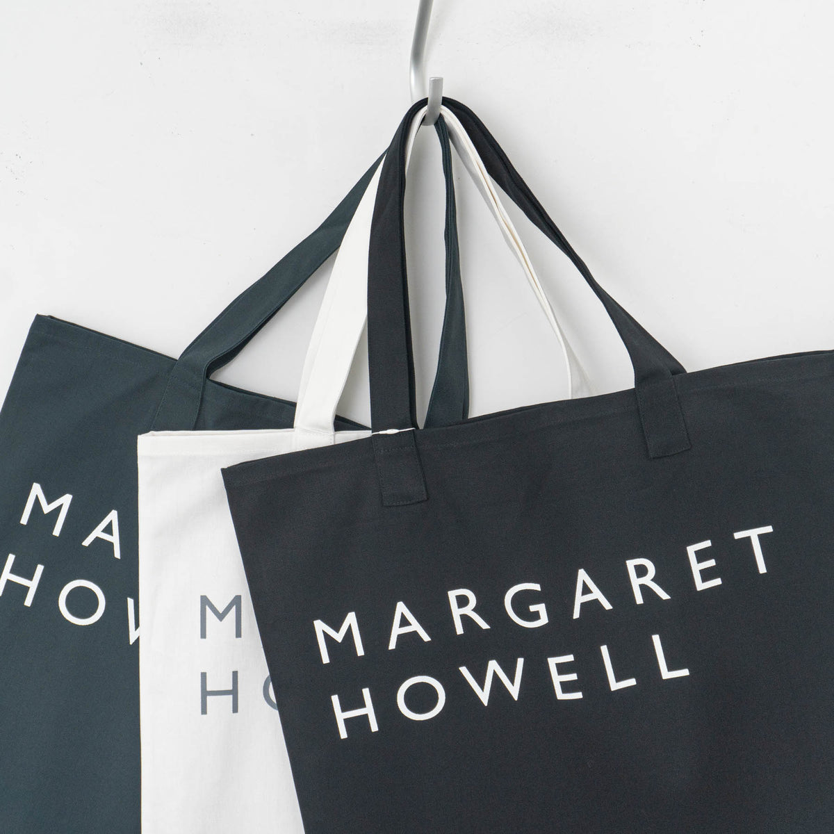 MARGARET HOWELL｜HOUSEHOLD GOODS COTTON LOGO BAG
