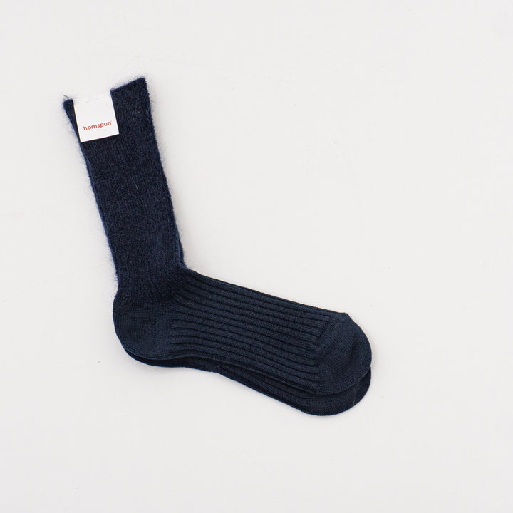 homspun /WOMEN　モヘアコットンソックス　252-8280