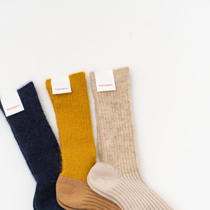 homspun /WOMEN　モヘアコットンソックス　252-8280