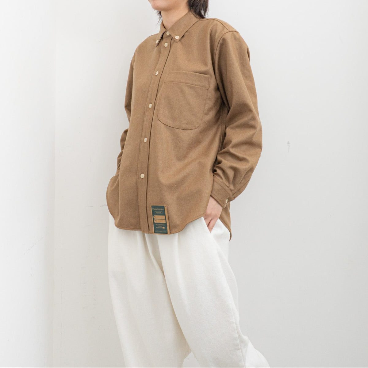 ASEEDONCLÖUD｜WOMEN　HW  wool flannel HW basic shirts 252612
