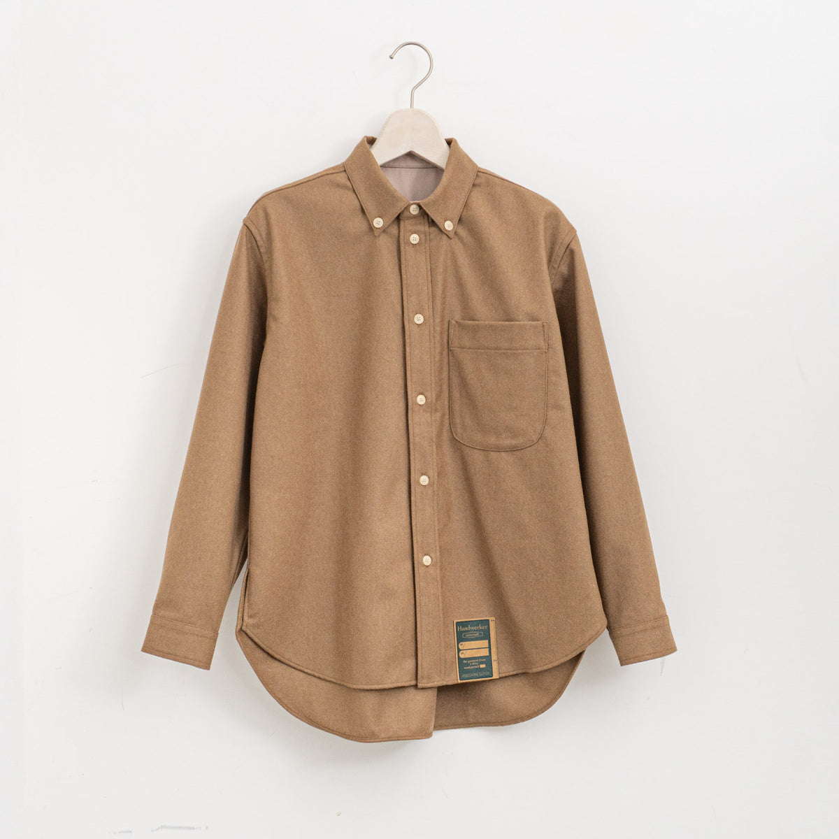 ASEEDONCLÖUD｜WOMEN　HW  wool flannel HW basic shirts 252612（camel）