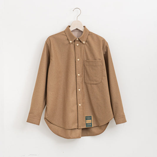 ASEEDONCLÖUD｜WOMEN　HW  wool flannel HW basic shirts 252612（camel）