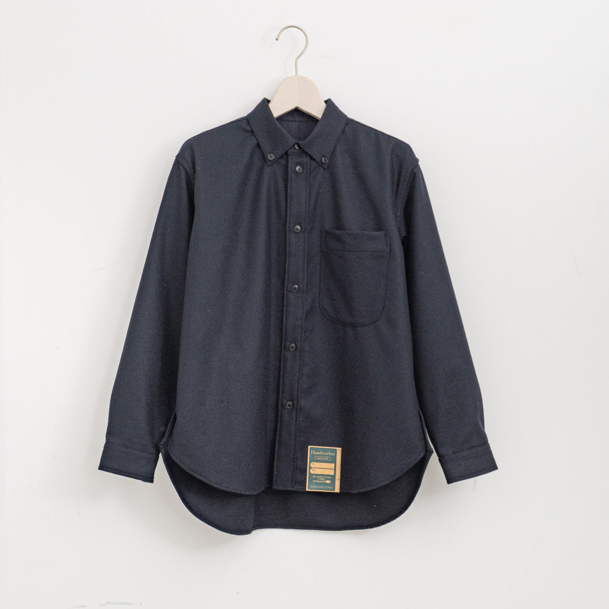 ASEEDONCLÖUD｜WOMEN　HW  wool flannel HW basic shirts 252612（navy）