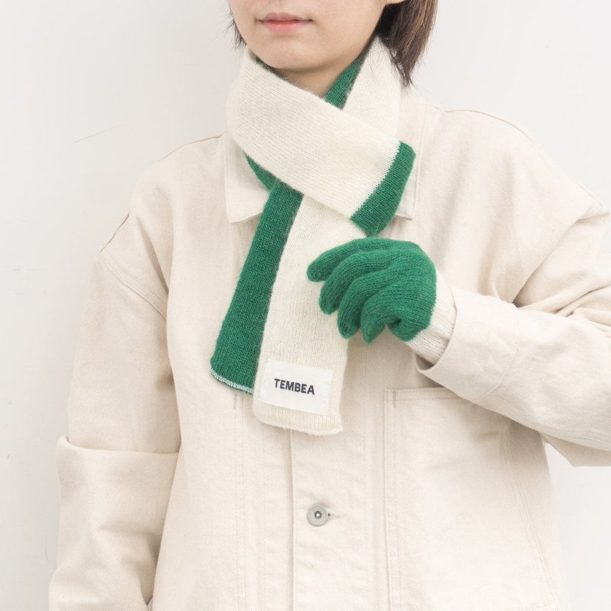 TEMBEA｜MUFFLER HALF MOHAIR