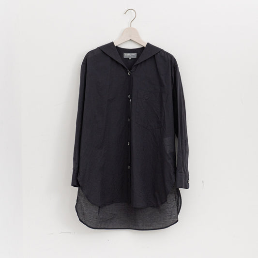 MARGARET HOWELL｜WOMEN　SOFT COTTON CASHMERE SHIRT 5785253212-suomi（027.SLATE）