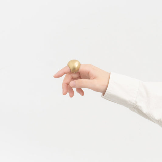 _Fot｜ball sculpture ring brass