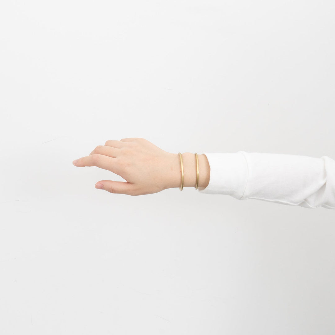 _Fot/　round wire bangle_double brass