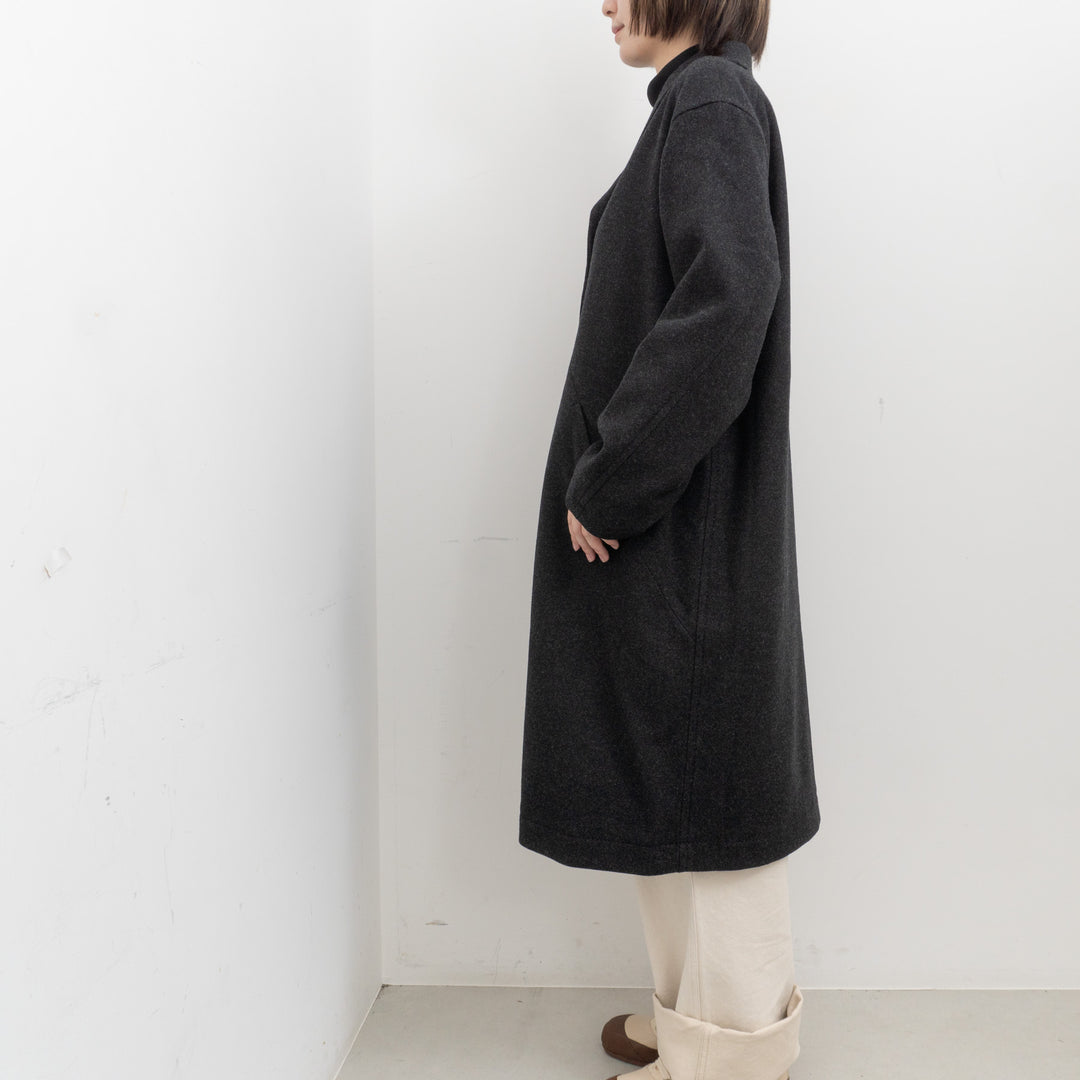 homspun/　ウールフラノテーラーカラーコート 252-0111