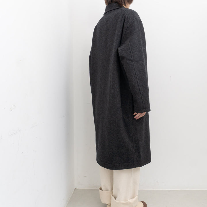 homspun/　ウールフラノテーラーカラーコート 252-0111