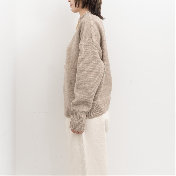 homspun /　ローピング前立て配色カーディガン 252-7883