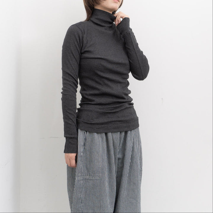 homspun /　丸胴テレコタートルネックプルオーバー 252-6286