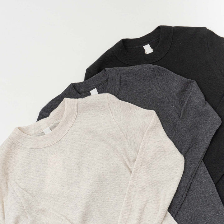 homspun /　40/1丸胴テレコクルーネックプルオーバー 252-6014