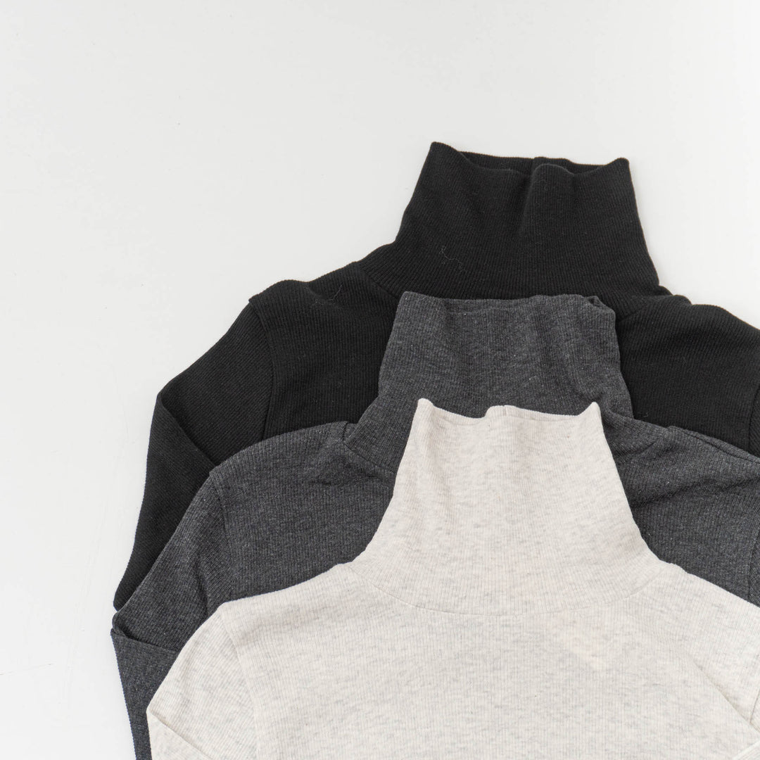 homspun /　丸胴テレコタートルネックプルオーバー 252-6286