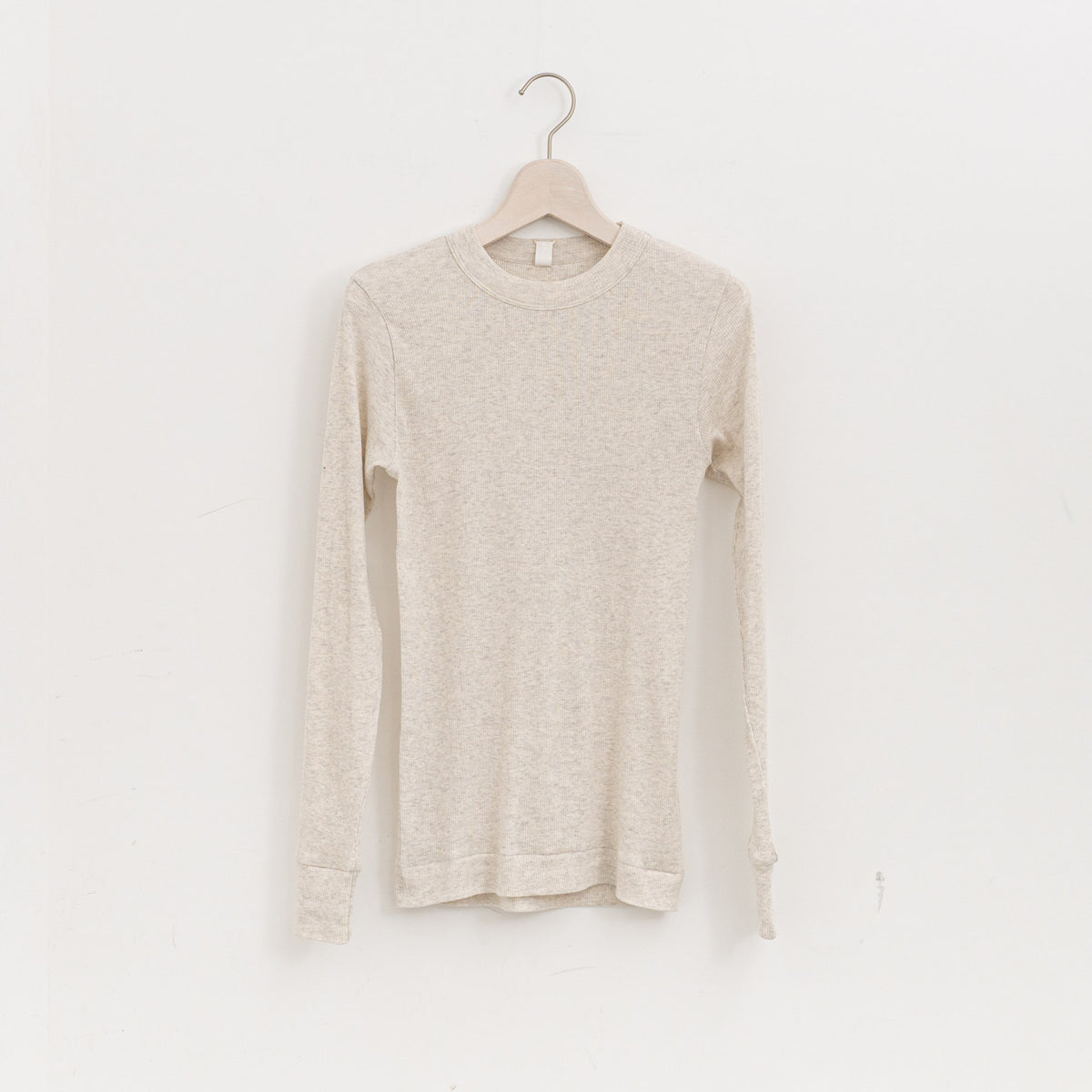 homspun｜40/1丸胴テレコクルーネックプルオーバー 252-6014　261-6014（2.oatmeal）