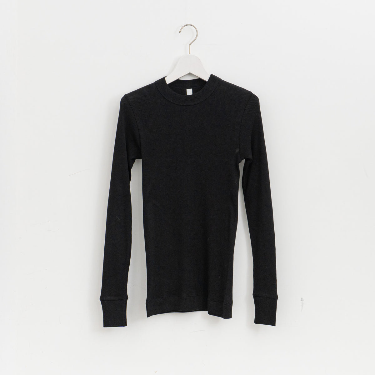 homspun｜40/1丸胴テレコクルーネックプルオーバー 252-6014　261-6014（5.black）