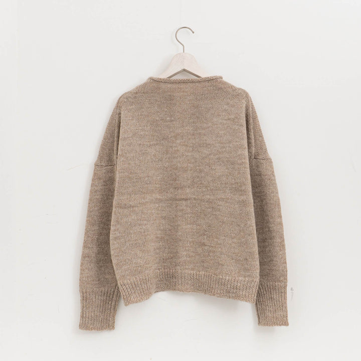 homspun /　ローピング前立て配色カーディガン 252-7883