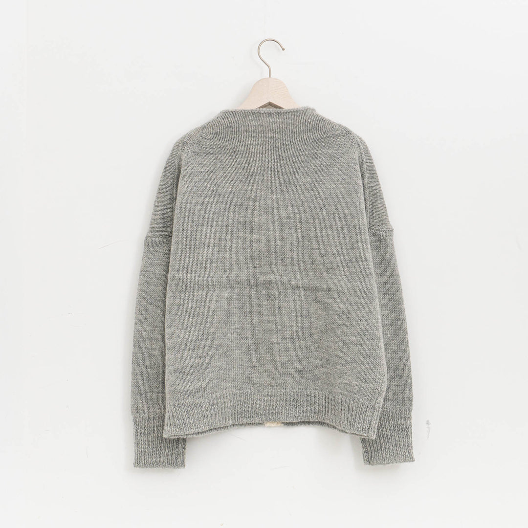 homspun /　ローピング前立て配色カーディガン 252-7883