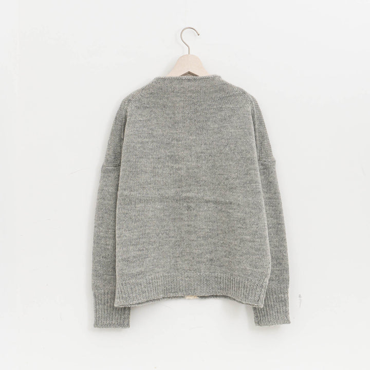 homspun /　ローピング前立て配色カーディガン 252-7883