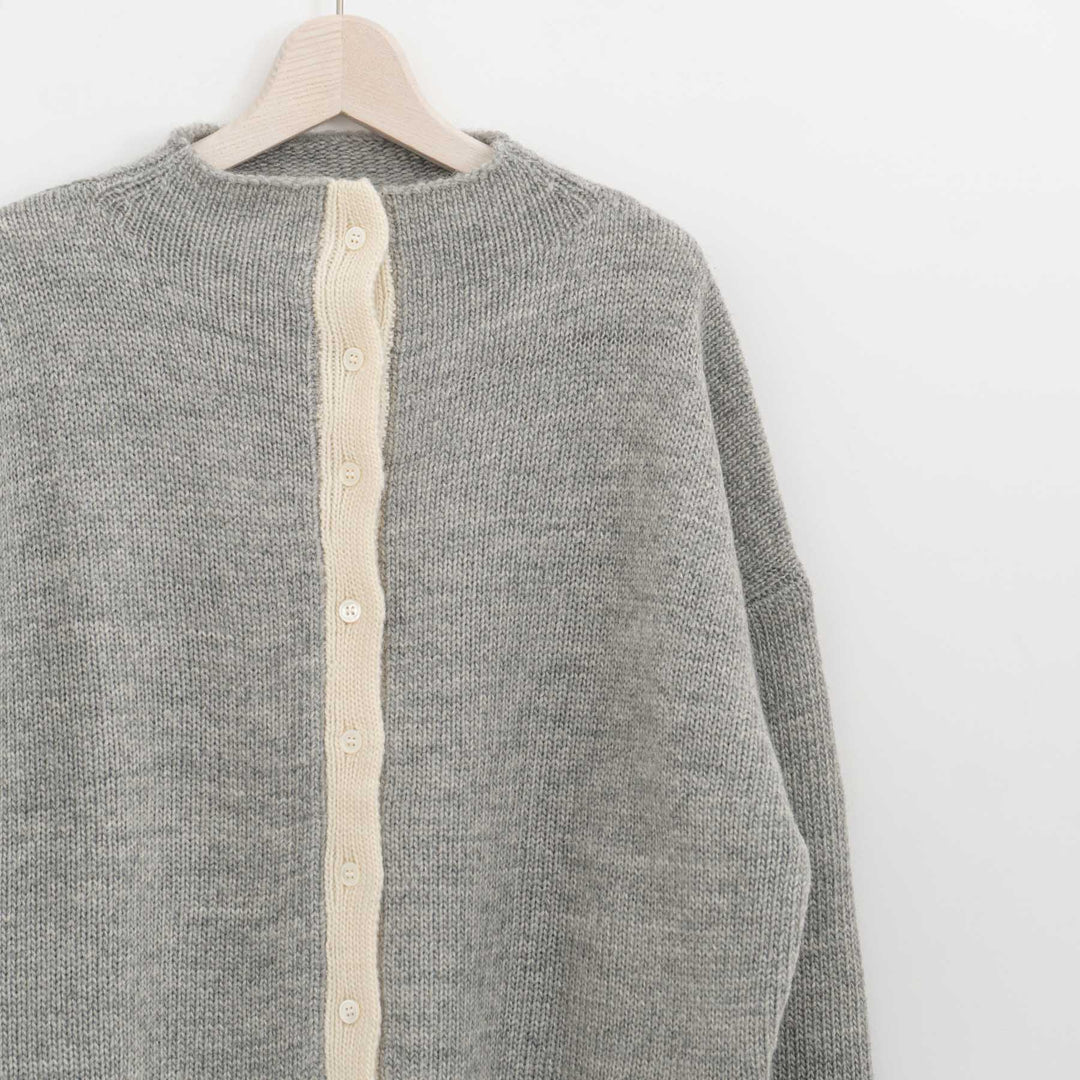 homspun /　ローピング前立て配色カーディガン 252-7883