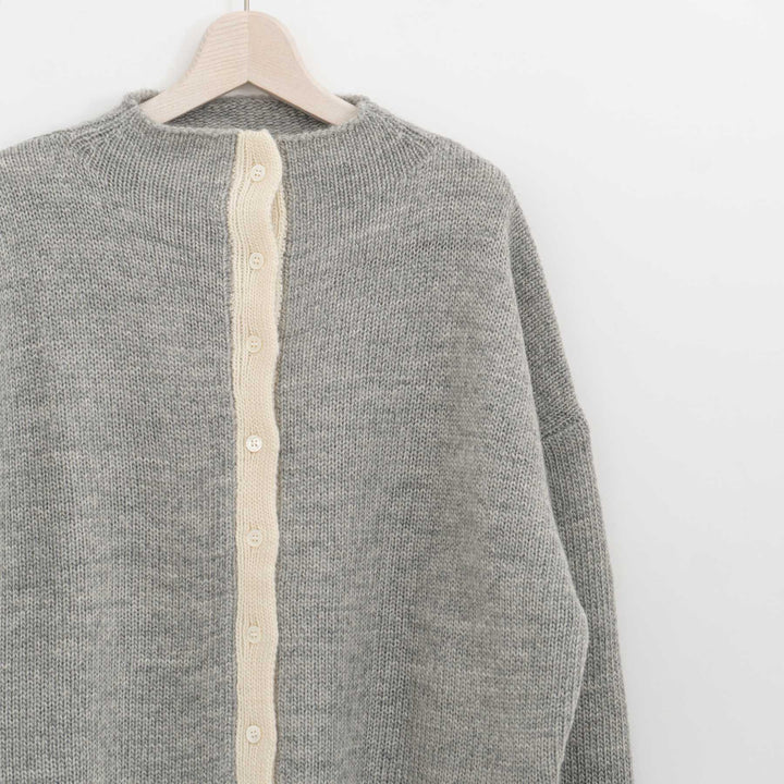 homspun /　ローピング前立て配色カーディガン 252-7883