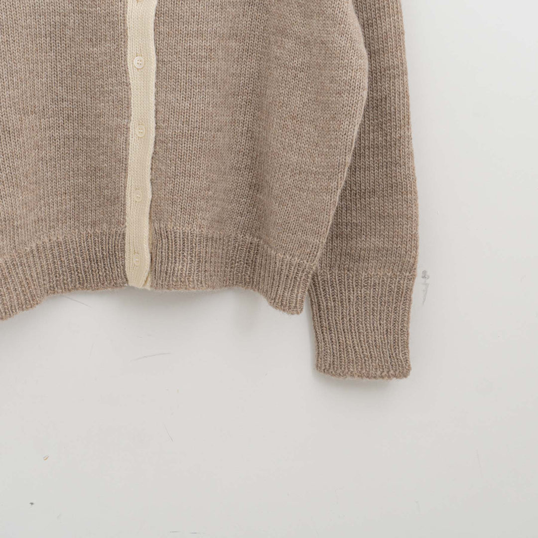 homspun /　ローピング前立て配色カーディガン 252-7883