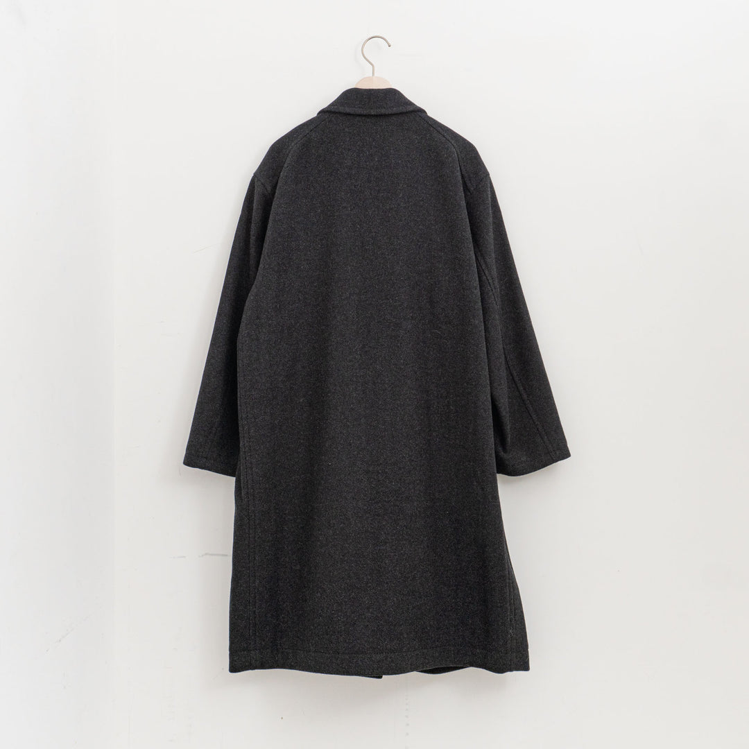 homspun/　ウールフラノテーラーカラーコート 252-0111