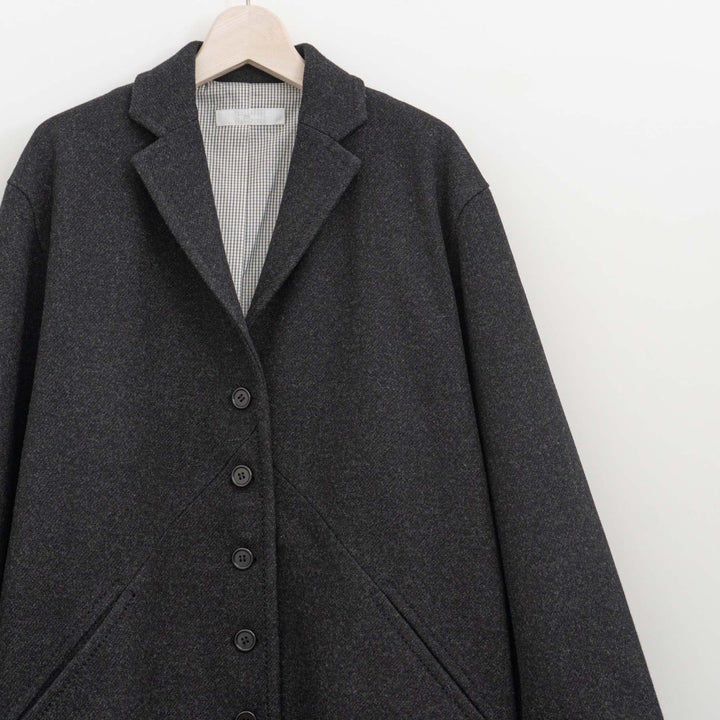 homspun/　ウールフラノテーラーカラーコート 252-0111