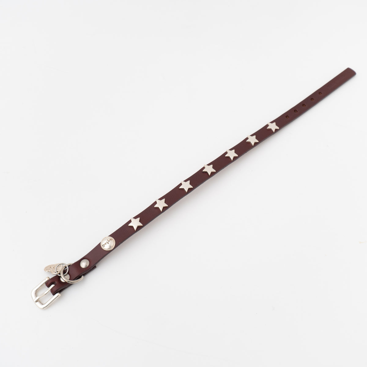ペット用品 - DogLa｜1/2INCH WIDTH スモールドッグスターカラー（ブラウン）