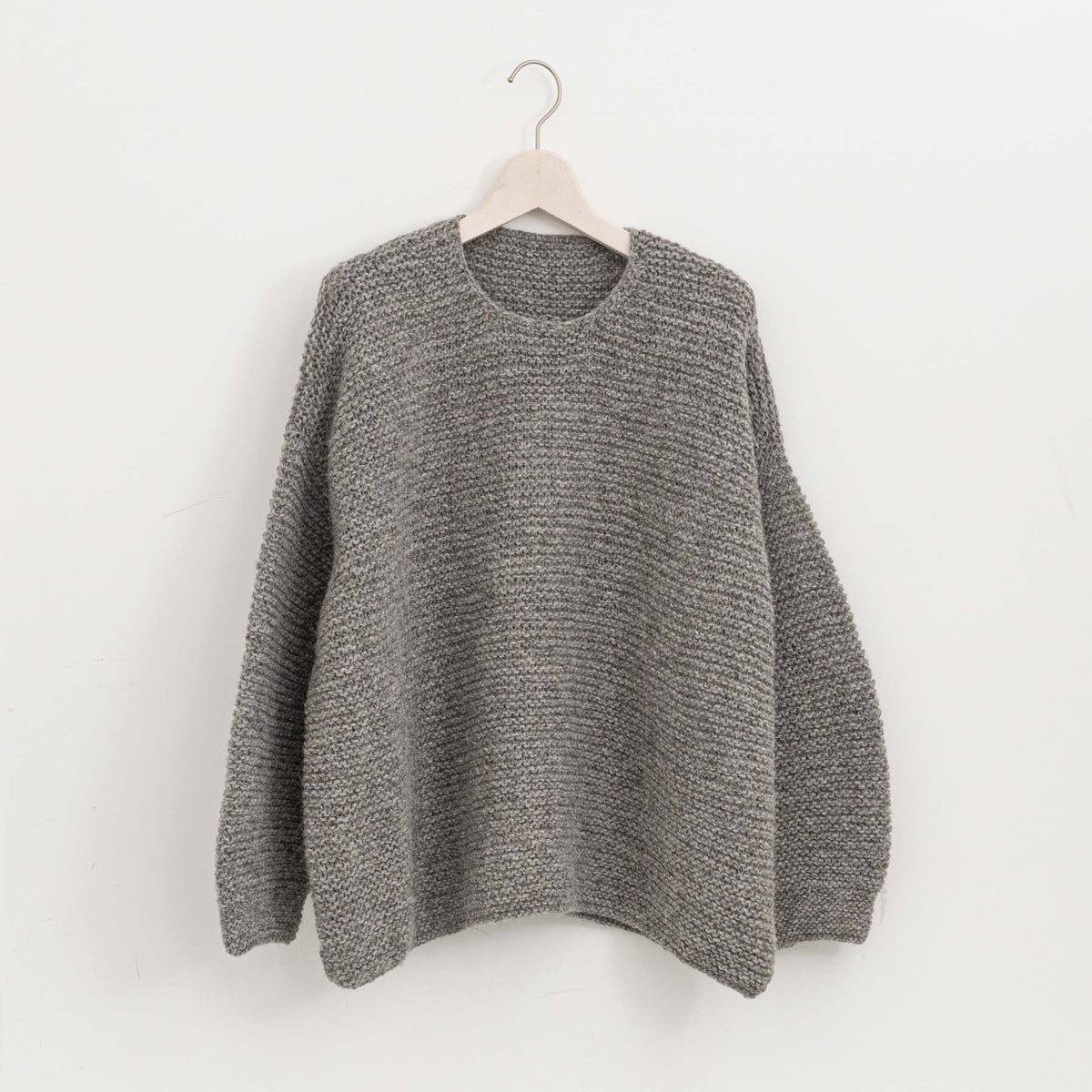ゴーシュ｜アルパカウールハンドニットワイドプルオーバー　G254-K002（grey）