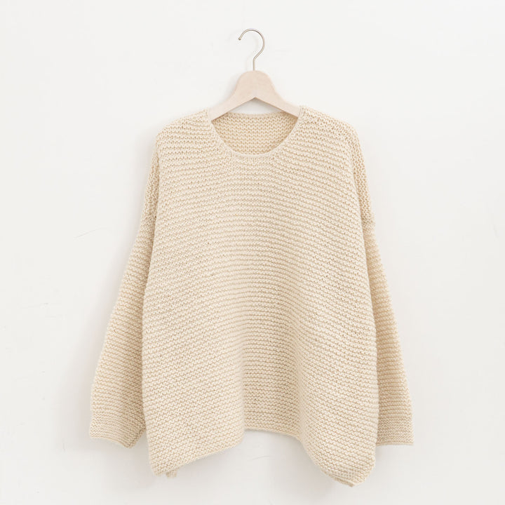 ゴーシュ /　アルパカウールハンドニットワイドプルオーバー　G254-K002