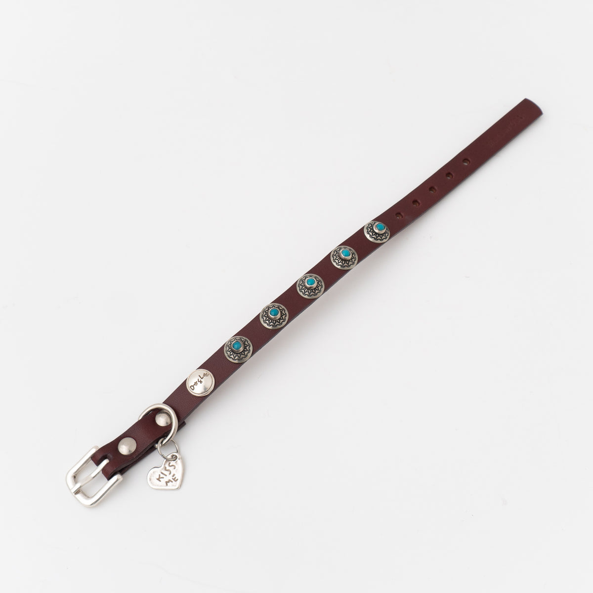 ペット用品 - DogLa｜1/2INCH WIDTH トルクコンチョカラー（ブラウン）